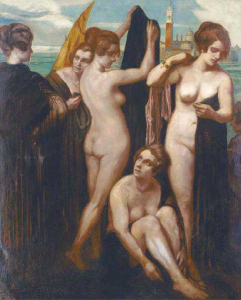 Emile Bernard Bathers in the lagoon oil painting picture